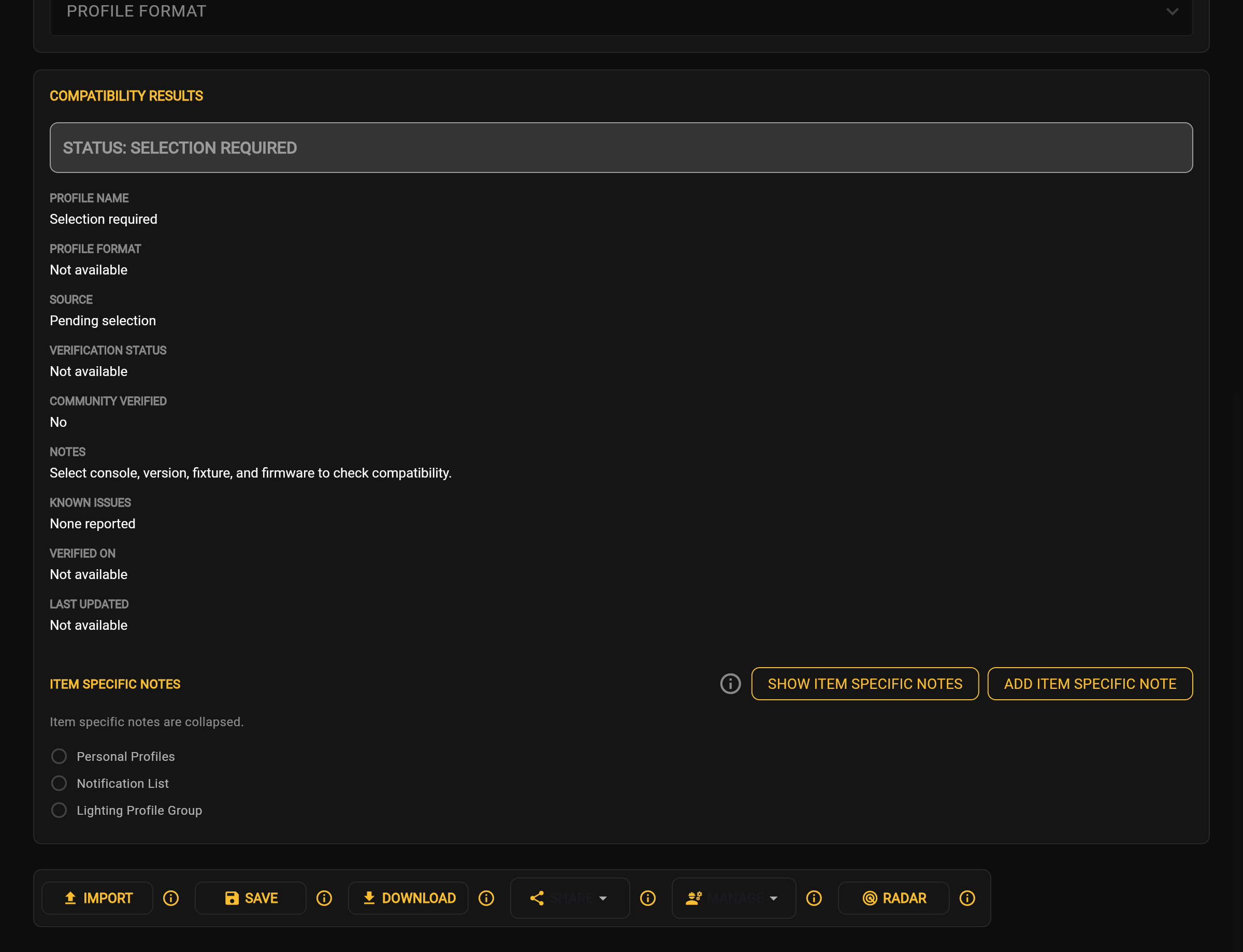 Empty Compatibility view