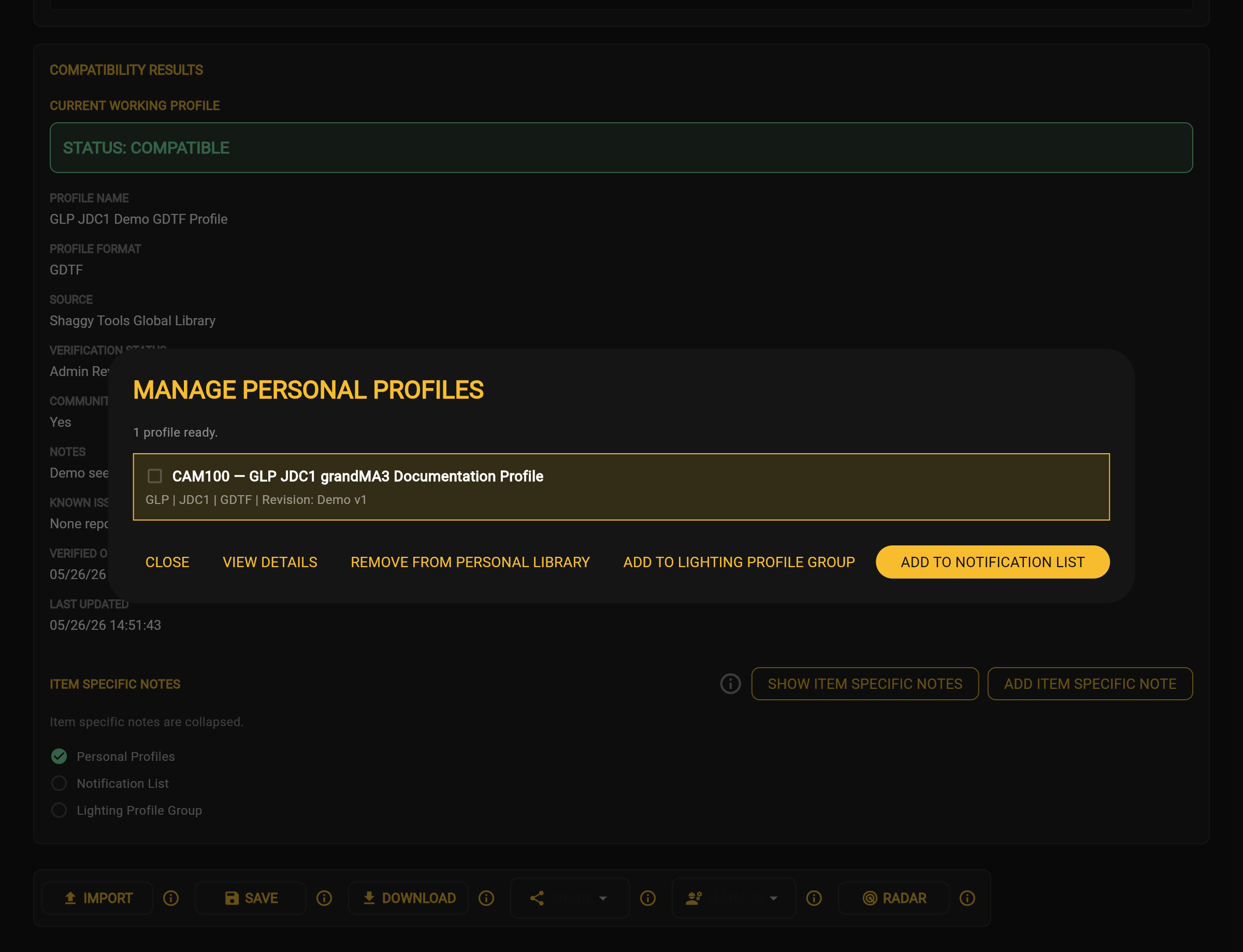 Created Personal Profile